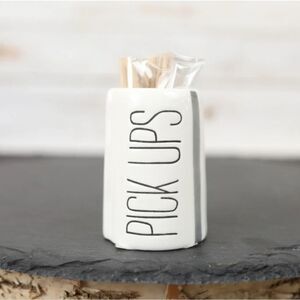 Bistro Ceramic PICK UPS Toothpick Holder with Toothpicks
